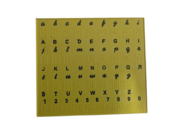 Braille Alphabet Trainer Plate 